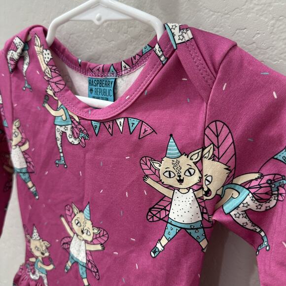 NWT Raspberry Republic Flying Kitty Pink Body Dress - Picture 2 of 7